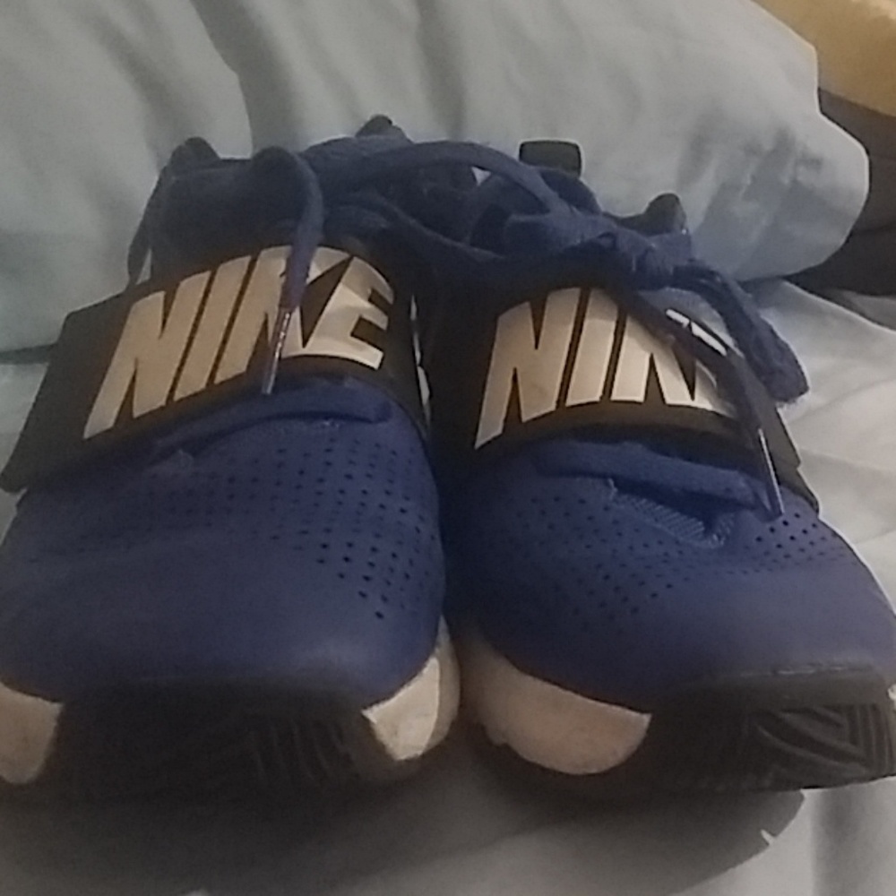 Blue and black KD nike